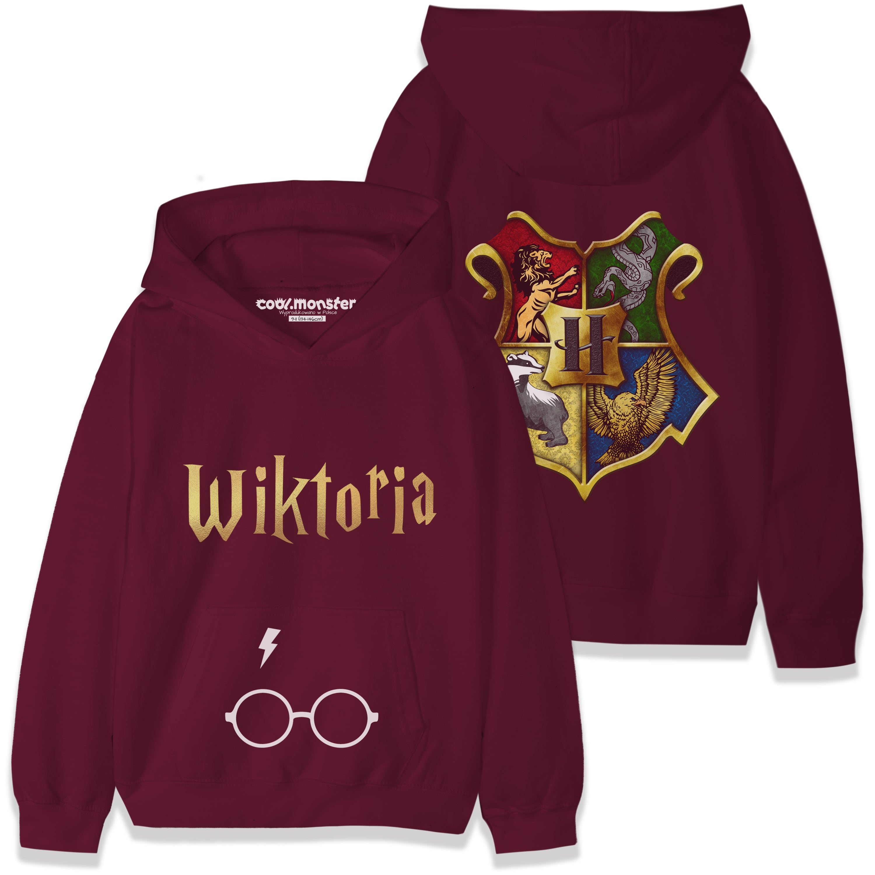 Harry Potter Bluza z Imieniem kapturem Bawełniana Kangurka Główne zdjęcie produktu