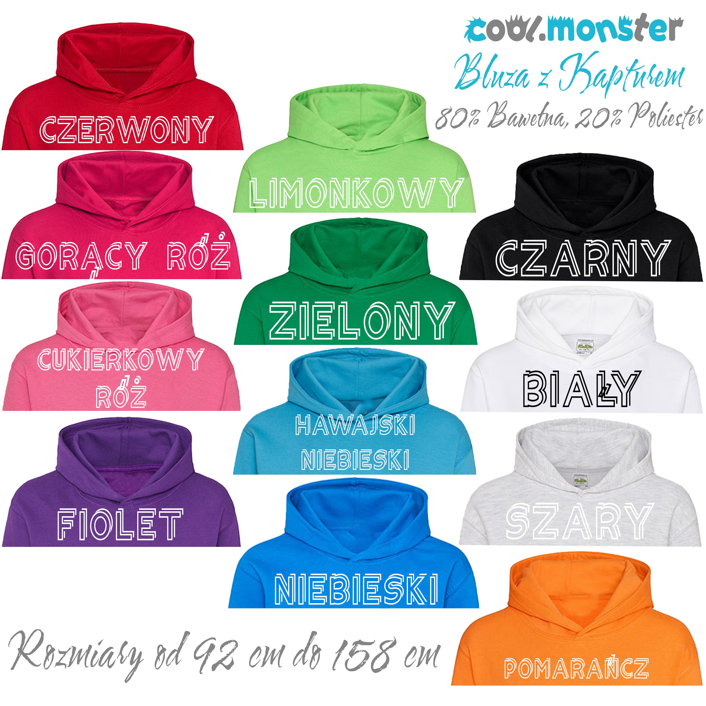 Sonic 2 - Bluza z kapturem Dziecięca Gruba, Ciepła Miękka - Kolory do wyboru Drugie zdjęcie produktu