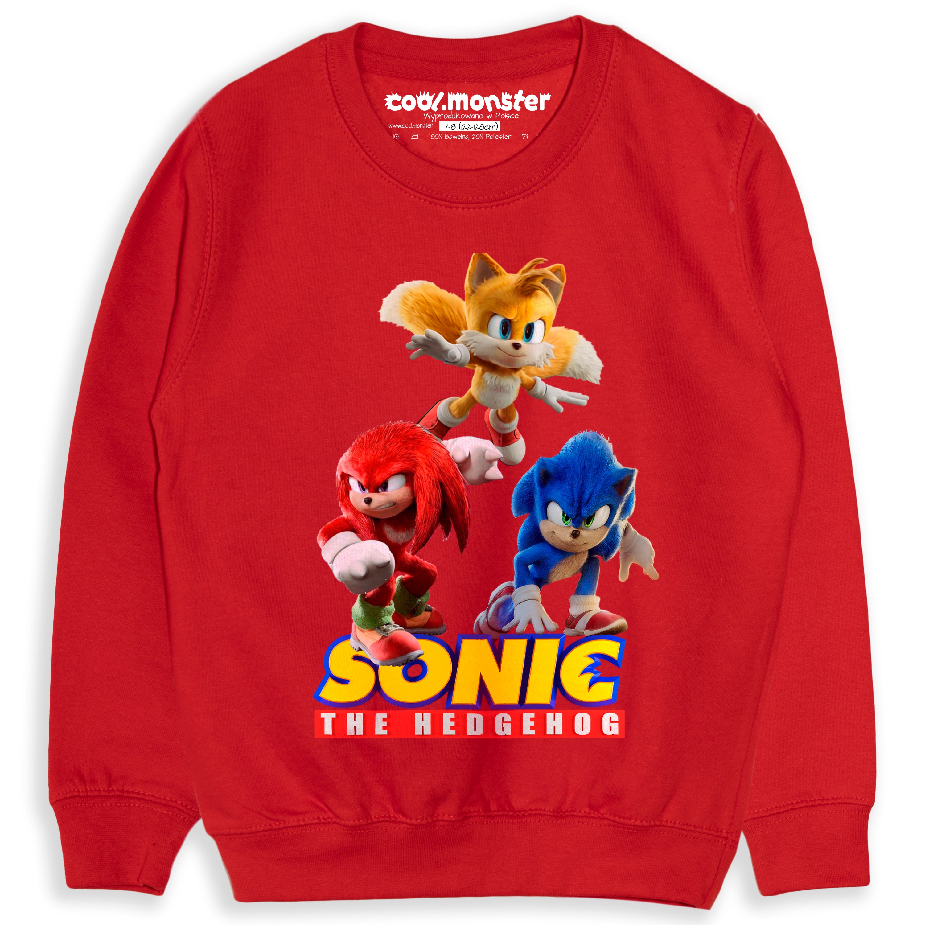 Sonic 2 - Dziecięca Bluza Bawełniana - Kolory do Wybory