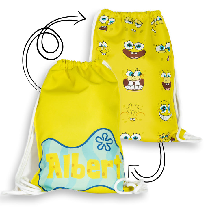 Personalizowany Worek Torba Szkolna na siłownię z Imieniem Spongebob SPO.BAG.1