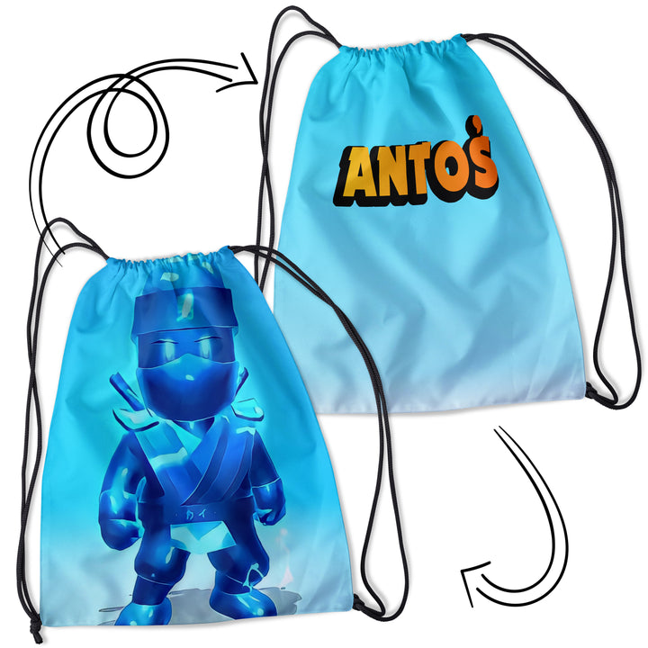 Personalizowany Worek Torba Szkolna na siłownię z Imieniem Stumble Guys STU.BAG.1