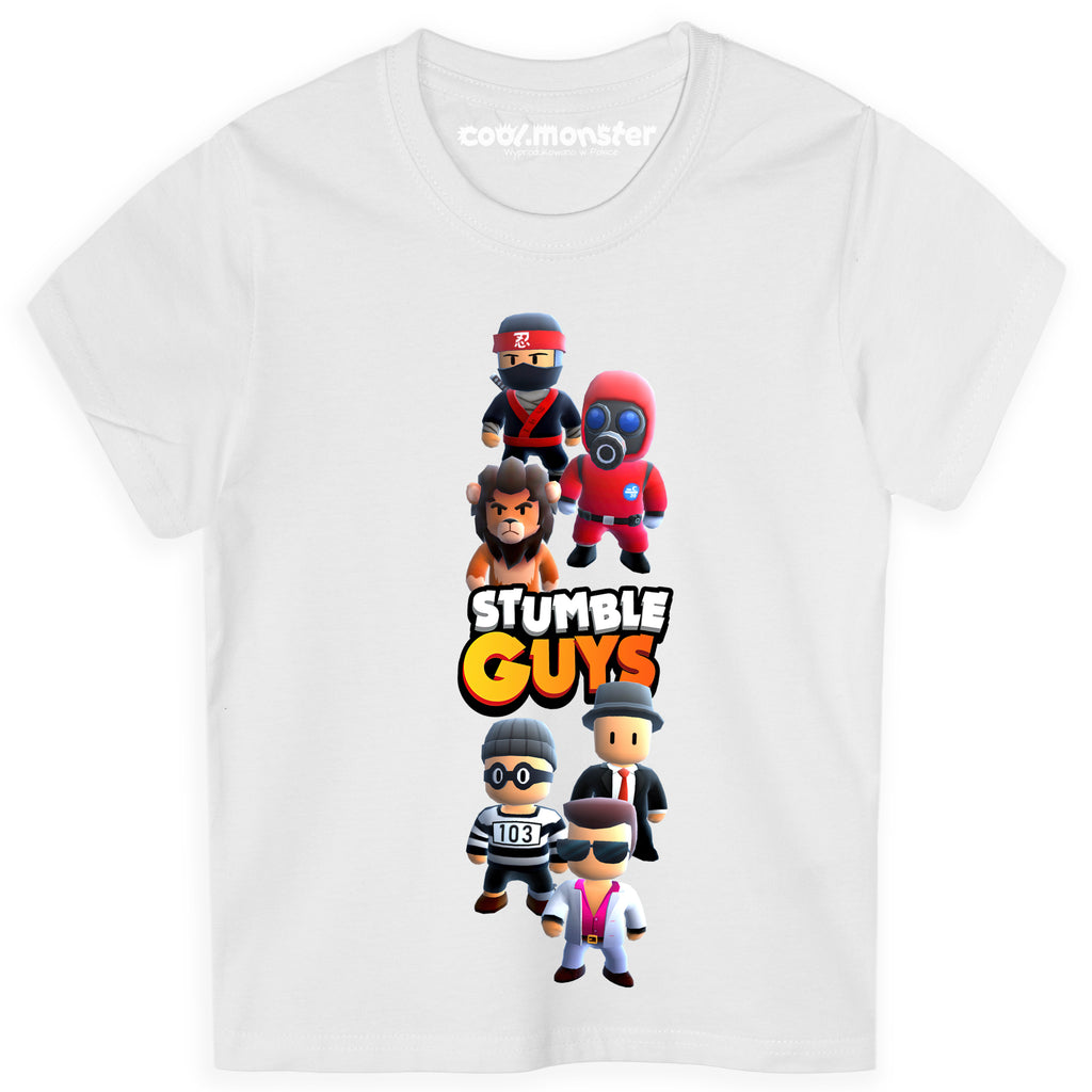 Stumble Guys  - Koszulka / T-Shirt Dziecięcy z Postaciami z Gry - Kolory do wyboru