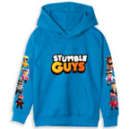 Stumble Guys Gra - Dziecięca Bluza z Kapturem - Czarna, Czerwona lub Niebieska - STU04