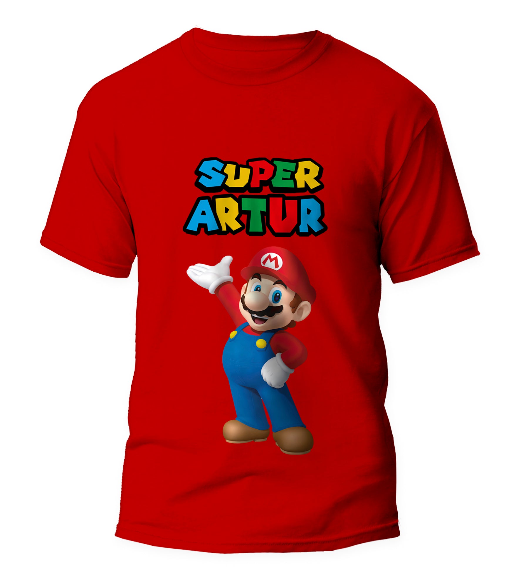 Super Mario - Koszulka Personalizowana / T-Shirt Dla Dorosłych z Imieniem